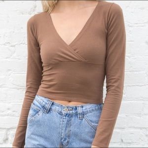 brandy melville brown amara top